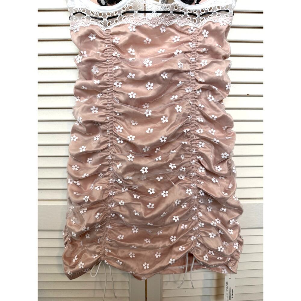 Love & Lemons X Victoria Secret Floral Festival Lace Bustier Daisy Mini Dress-XS - Picture 4 of 8
